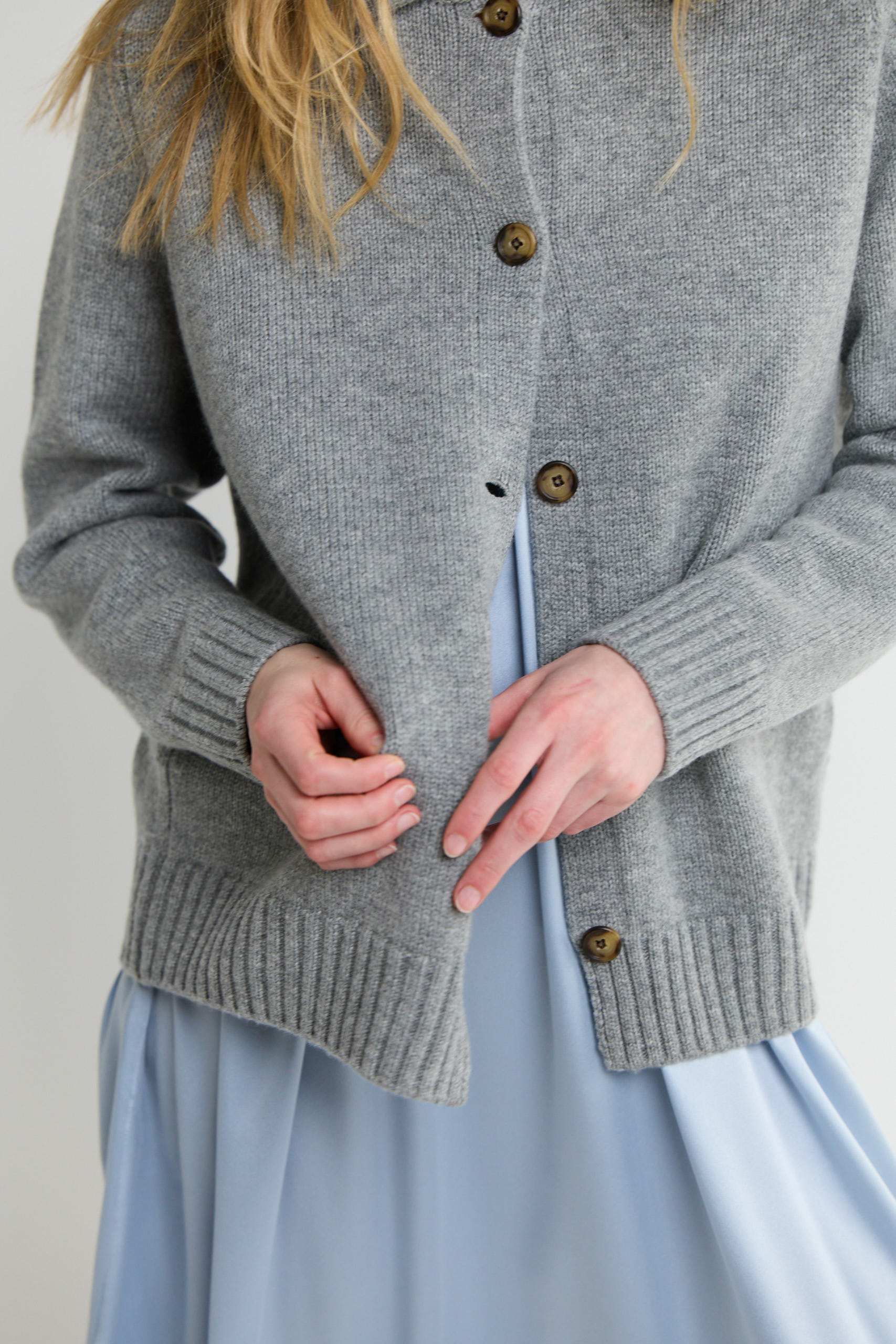 BRAVO jacket KNIT grau melange 2